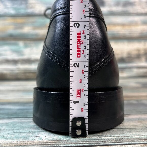 Florsheim Oxfords Mens 10.5D Welles Black Calfskin Leather Dress Shoes Cap Toe